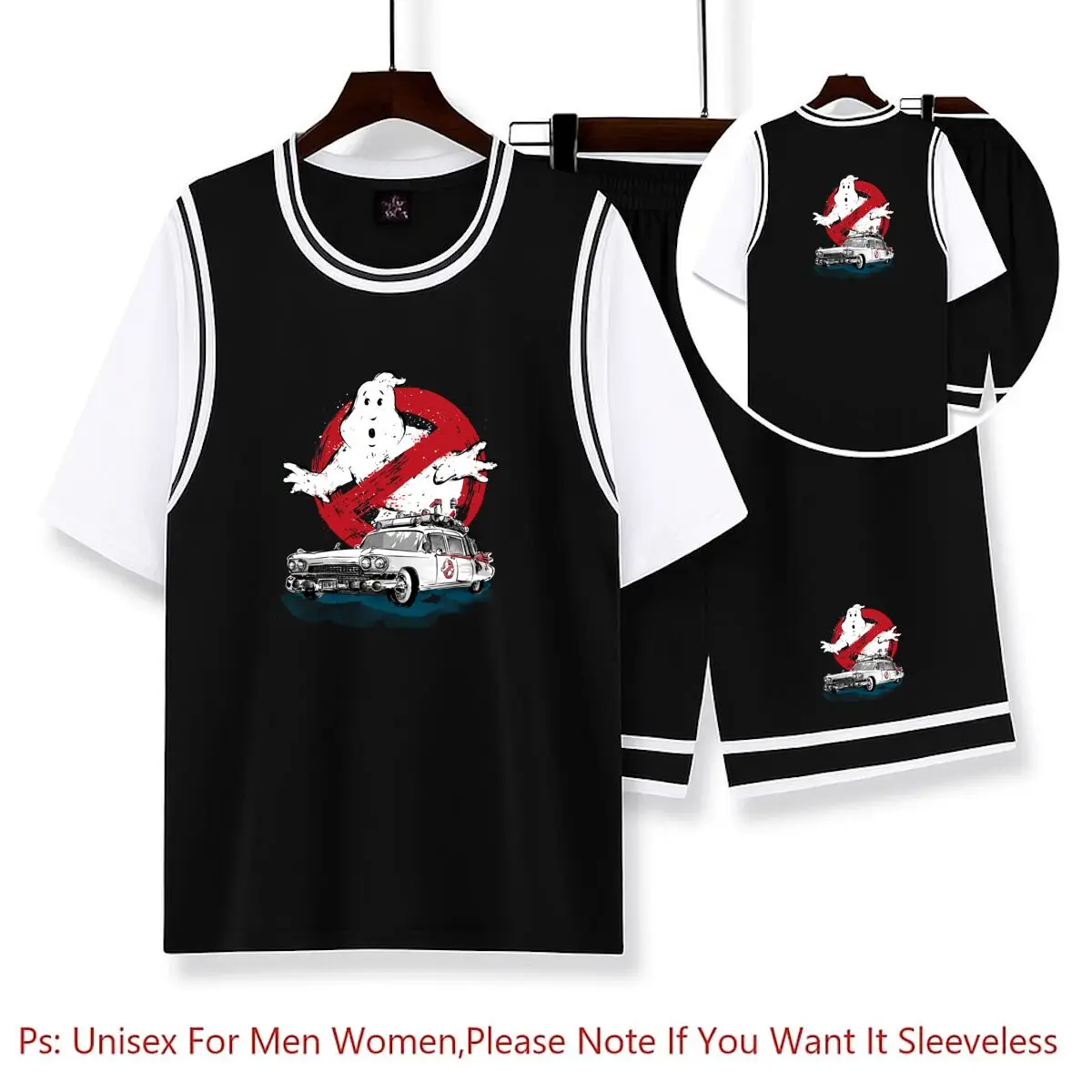 Ecto Sumi-e 1984 Film Basketball Uniform Sets Men's Tshirt New Design Basketball Jersey Quick Dry Tshirts Unique