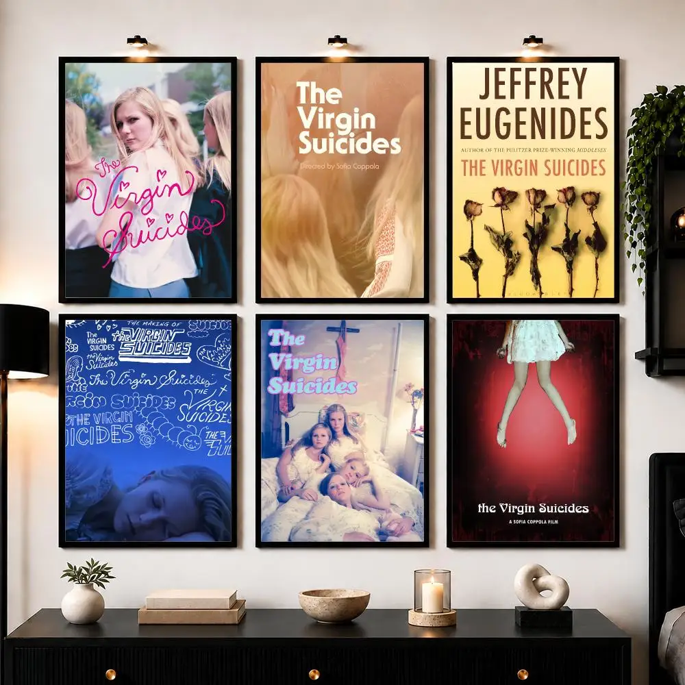 The V-Virgin Suicides Film Poster Wall Art Sticker For Living Room Bedroom Bar Home Decor Mural Painting Decoration