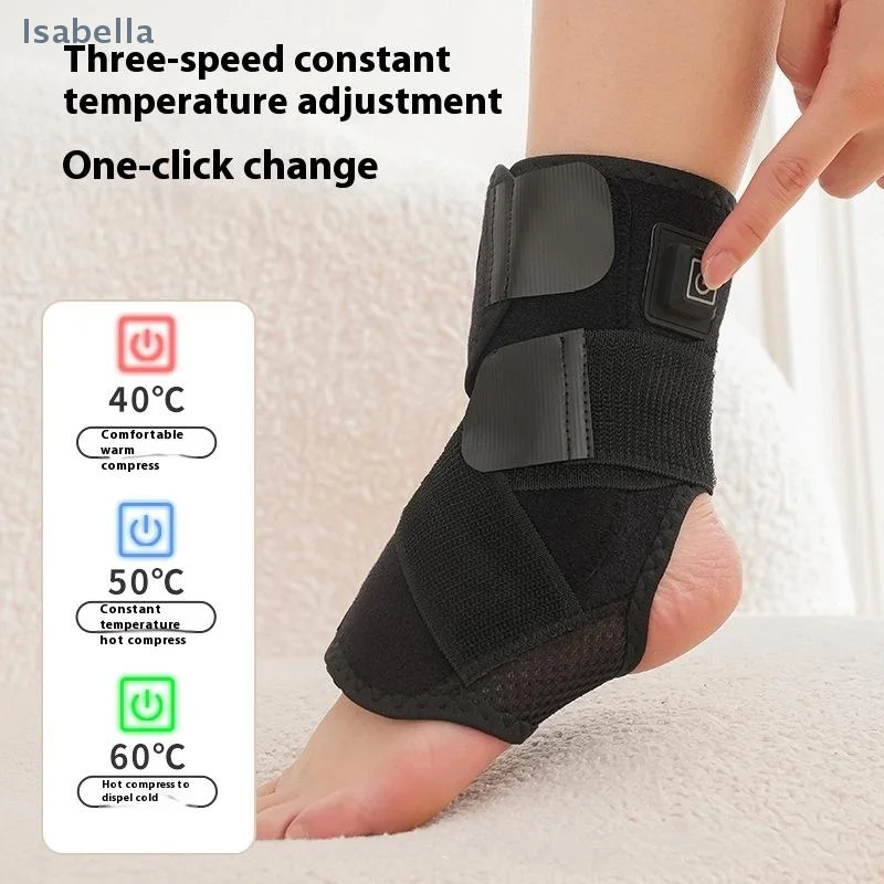 

♥♥♥USB Heating Ankle Sleeves,Protect Tendons Wrists Ankle Joints Ankle Sleeves Foot Hot Compress Vibration Massager