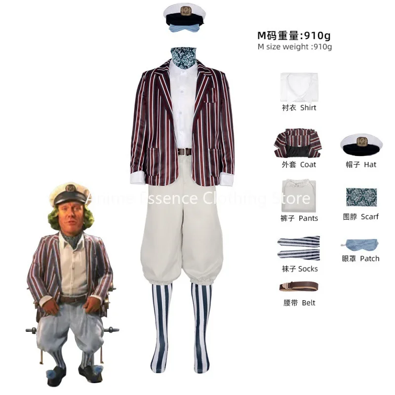 

qq38Oompa Loompa Kids Adult Men Women Movie Deep Roy Willy Cosplay Outfit Coat Full Suit Halloween Party Costume