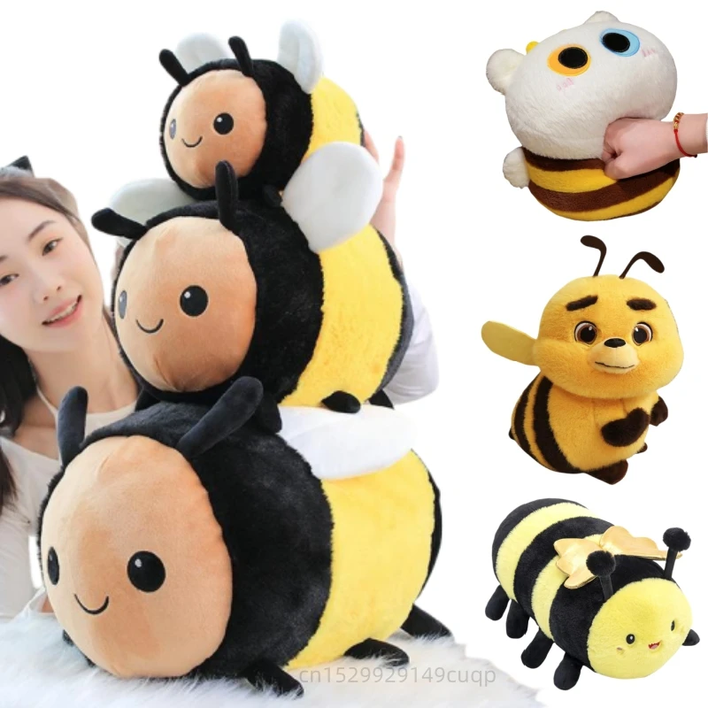 20-40cm Cartoon Cute Bee Plush Doll Pillow Fun Soft Insect Bee Ladybug Caterpillar Plush Toy Home Decor Gift For Boys And Girls