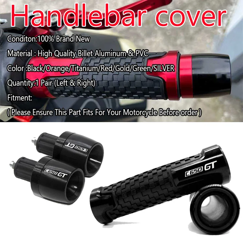 صالح ل C650GT 2011-2017 2012 2013 2014 2015 2016 C650 C 650 GT عدم الانزلاق مقود المقود قبضة نهاية غطاء غطاء اليد القبضات