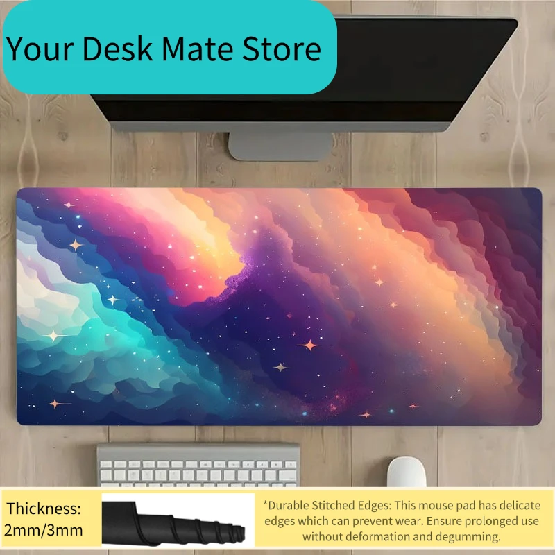 

This printed mouse pad features a non-slip rubber base and a washable cloth surface, suitable for gaming, office work and daily