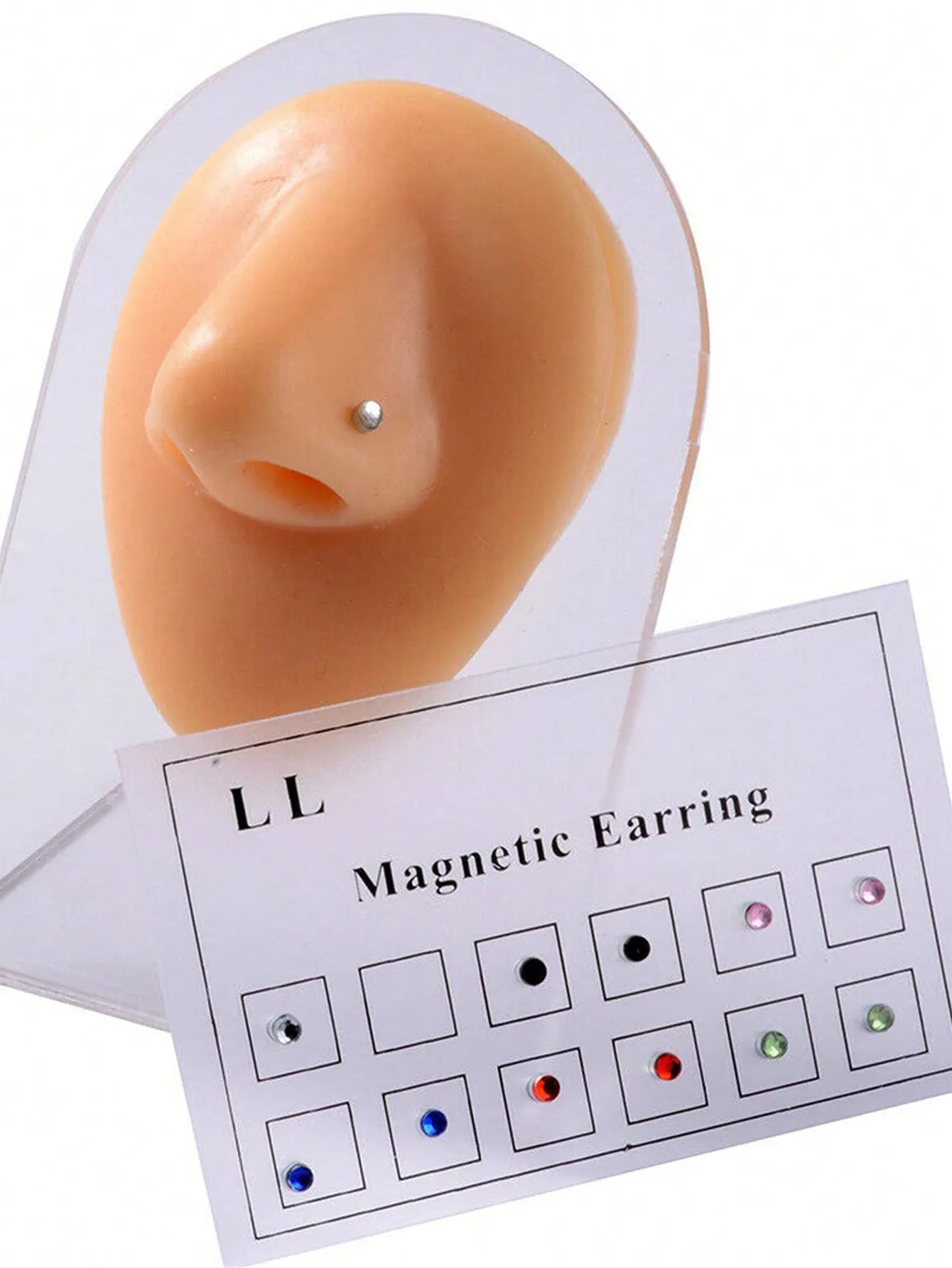 12PCS Crystal Magnetic Stud Earrings Set, Non-Piercing Jewelry