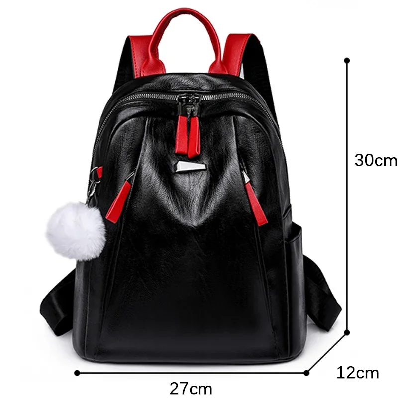 New Fashion Women's Backpack High Quality Youth Leather Backpack Girl White Schoolbag Travel Large Capacity Backpacks School Bag