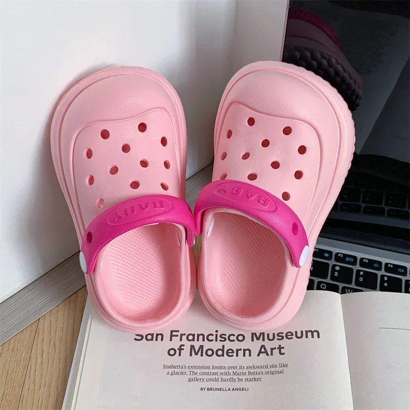 Children Cute Garden Shoes Summer Anti-slip Wear-resistant Cave Sandals Boy And Girl Outdoor Slippers Can DIY Decoration