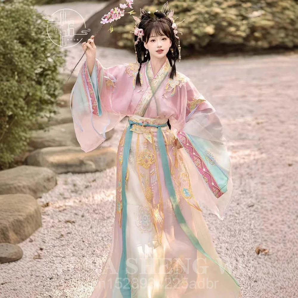 

Винтажное платье ханьфу династии Тан, традиционное китайское платье Хэллоуина, карнавала, феи, косплей, восточная одежда принцессы, танцевальный костюм