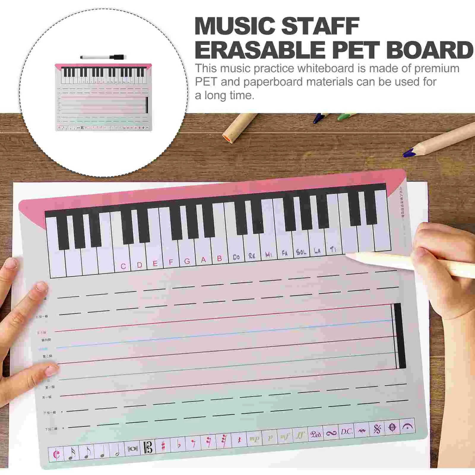 Музыкальный персонал, наклейки на доску, музыкальная нота, обучение, магнитный, записываемый, портативный, для студентов