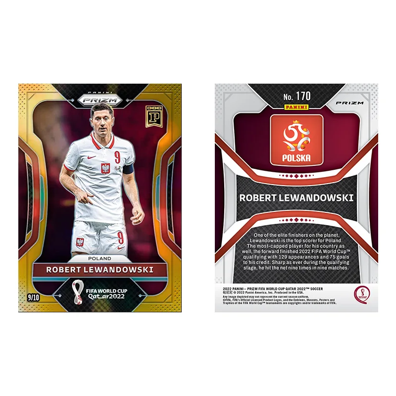 Panini Base Prizms Gold Neymar Jr Mbappe Benzema Lewandowski Pedri برشلونة لتقوم بها بنفسك نجم كرة القدم بطاقات التداول مجموعة الهدايا