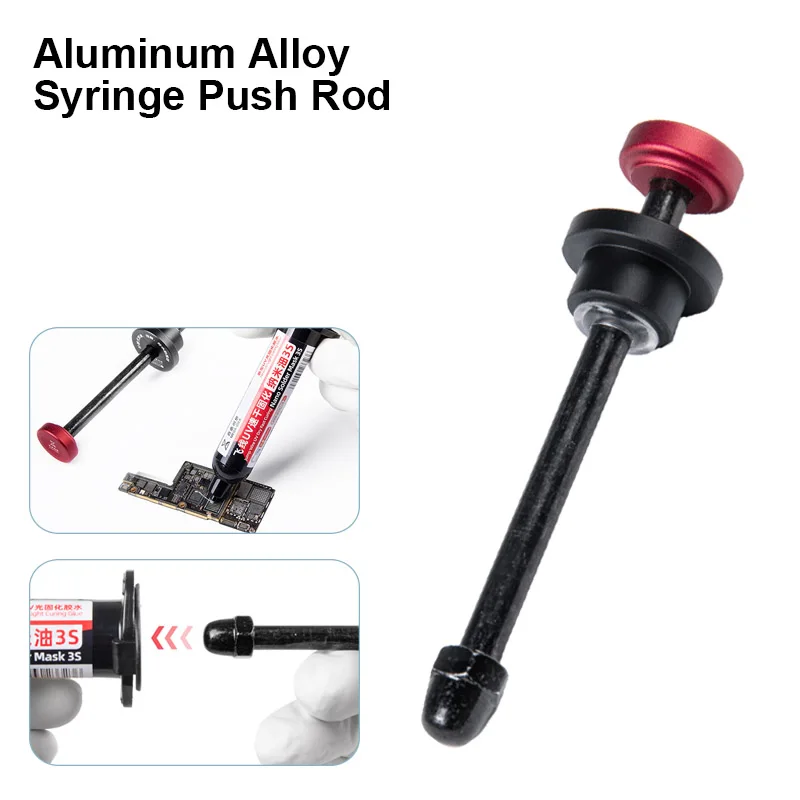 Qianli Mega-ideia Aluminum Alloy Seringa Push Rod Booster Colar Fluxo Soldagem Solda Empurrador de Óleo Universal Propulsão Ferramenta