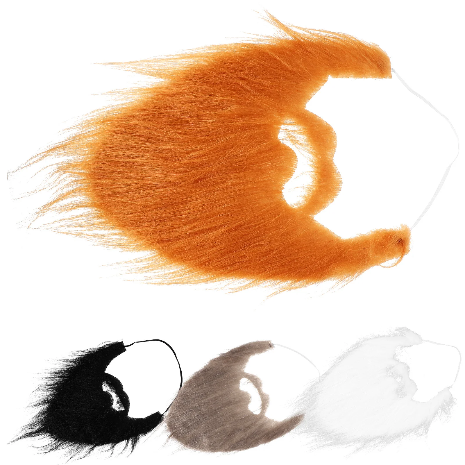 Juego de barba de Papá Noel, 4 Uds., ligero, elástico, barbas falsas navideñas, accesorios de fiesta, accesorios de disfraz, Kit de barba de rendimiento