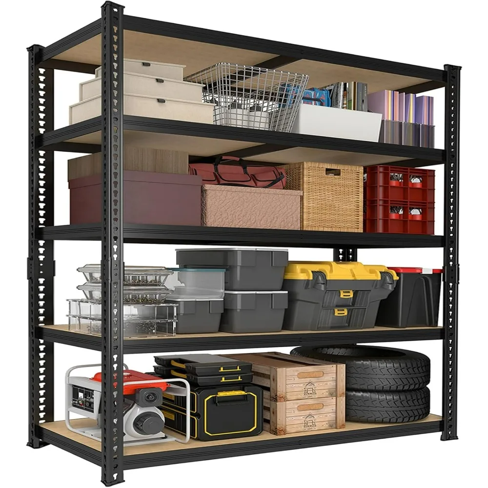78'' H Heavy Duty Garage Storage Shelves 2200 LBS Metal Shelving Units Adjustable Storage Rack for Basement Warehouse Pantry Clo
