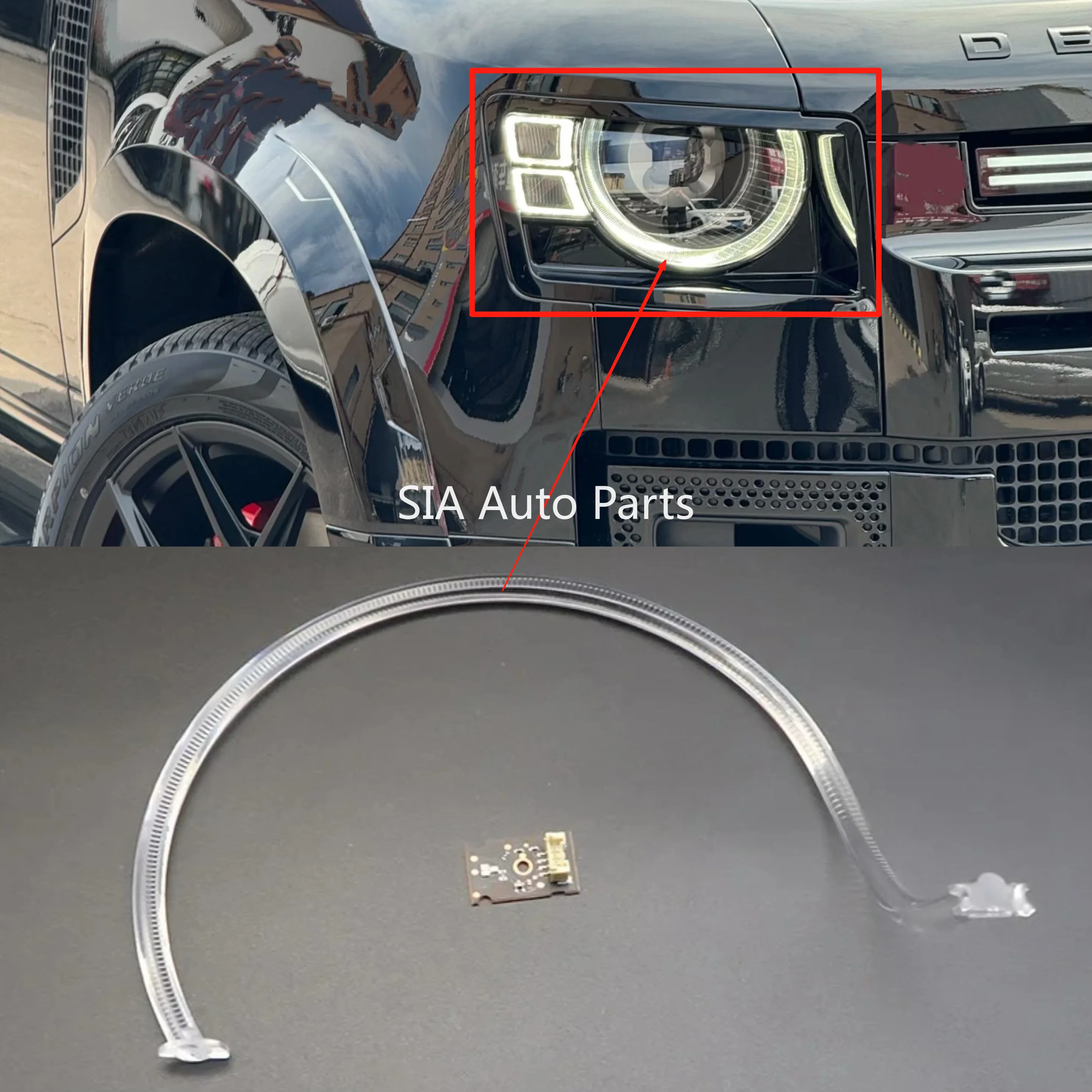 

For Land Rover Defender Repair Kit 2020-2023 Angel Eye Car DRL CHIP Turn Signal Ballast Module Chip White Light Conduit Strip