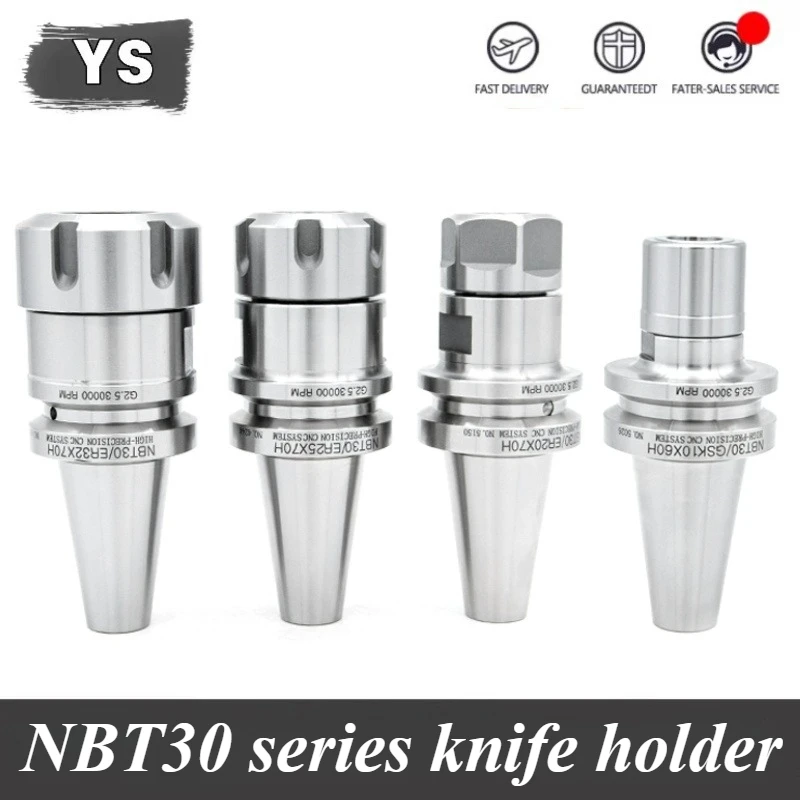

YS NBT30 Knife Shank Precision 0.002mm ER11 ER16 ER20 ER25 ER32 45 60 70 100L Tool Holder for CNC Machine Center ATC Spindle