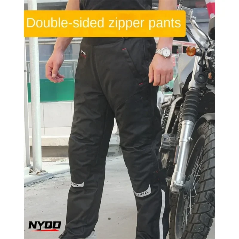 Pantalon d'équitation coupe-vent pour hommes et femmes, pantalon de moto chaud et froid, vêtements à enfiler et à enlever rapidement