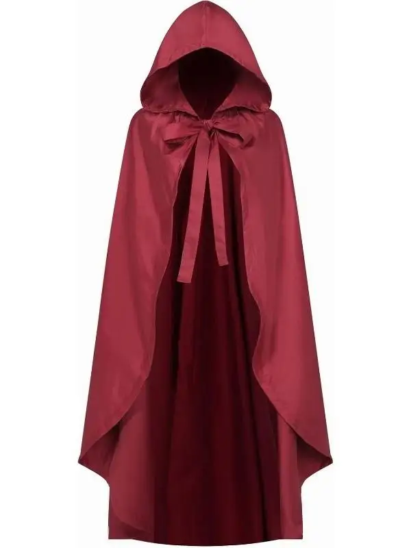 

Medieval Halloween Hooded Cloak Thin Role-playing Costume for Men And Women Stage Performance Outerwear Ethnic Tunic Top