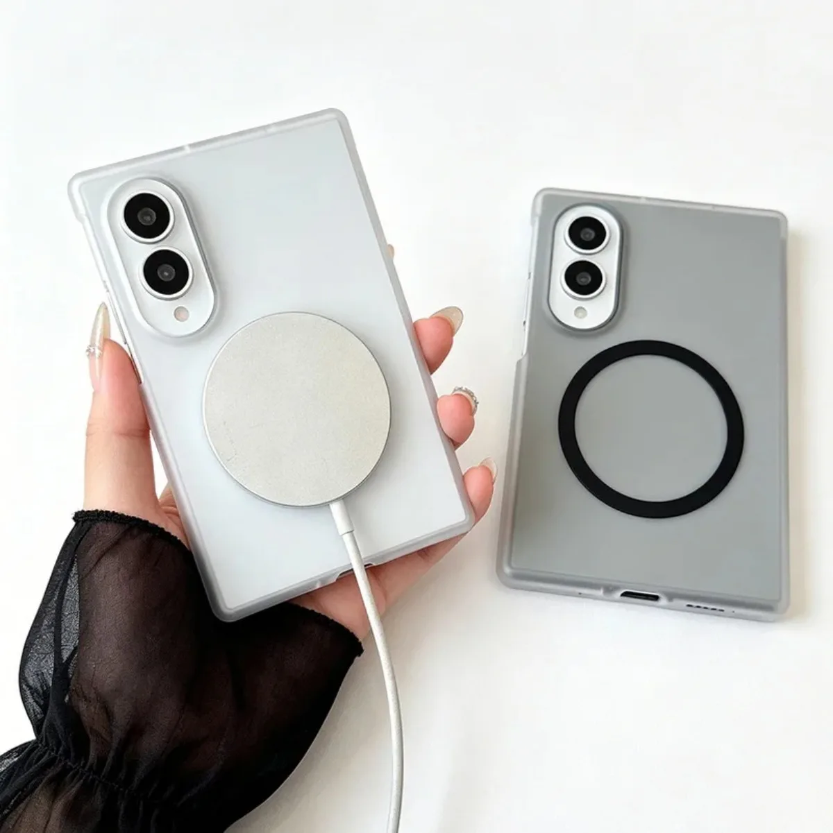 Translucent for Magsafe Wireless Charge Case for Samsung Z Fold 8 Ultra Fold8 Galaxy Z Fold 7 6 5 All-inclusive Protection Cover