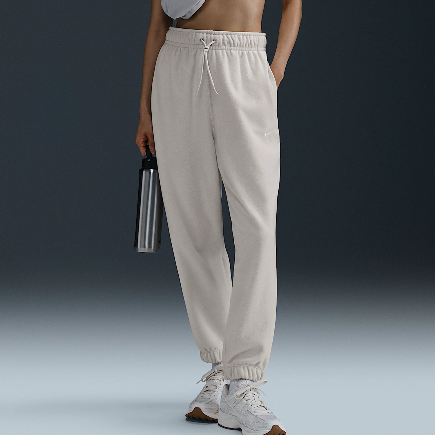 

Натуральные осенне-зимние новые женские свободные флисовые теплые джоггеры Nike FB5579-104