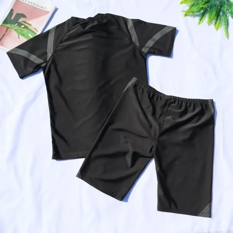 

Новый мужской купальный костюм, плавательный костюм для молодых и взрослых мужчин, мужской тренировочный купальный костюм