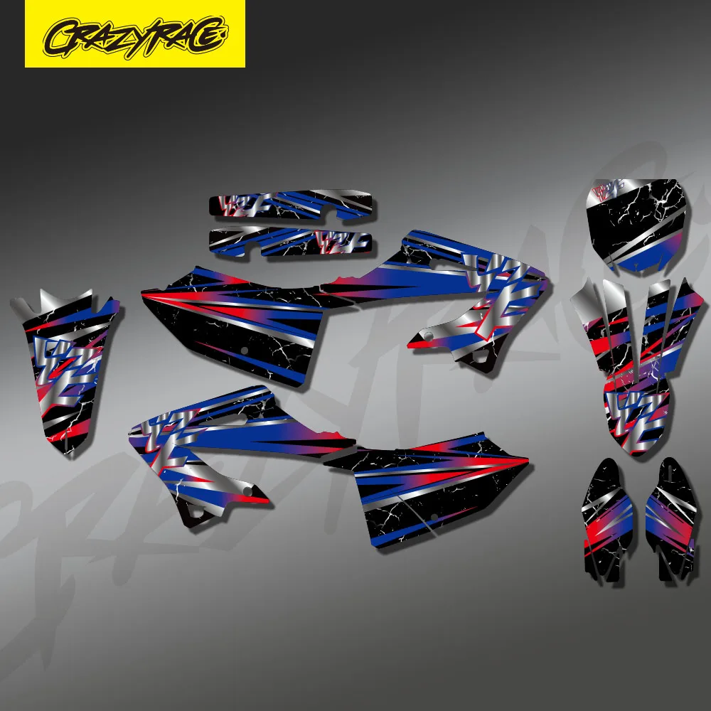 

For YAMAHA 2022-2023 YZ 125 250 2022 2023 2024 CRAZYRACE Motorcycle Stickers Custom Team Background Graphics Decals