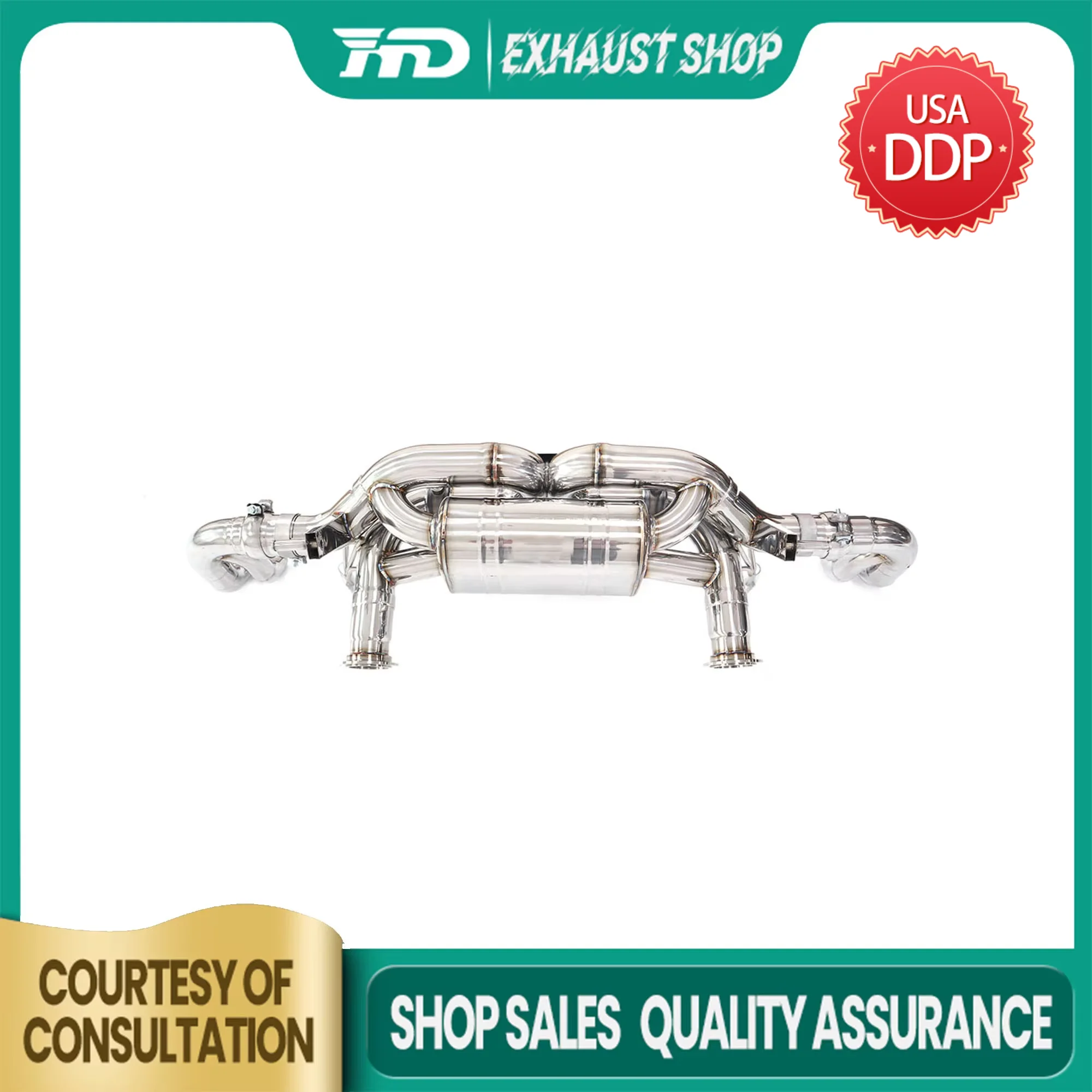 

HMD Exhaust Catback exhaust for Audi R8 V8 MK1 4.2L SS304 Muffler Large diameter Non-destructive installation New Products