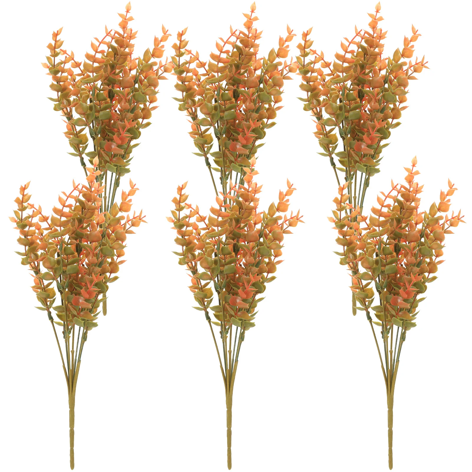 

6Pcs Artificial Eucalyptus Stems Faux Leaves Premium Material Wedding Party Home Gathering Decoration Fake Plant Ornaments