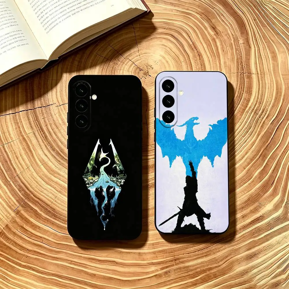The E-Elder S-Scrolls V Phone Case Soft black For Samsung Galaxy A73,A72,A71,A70,A53,A52,A51