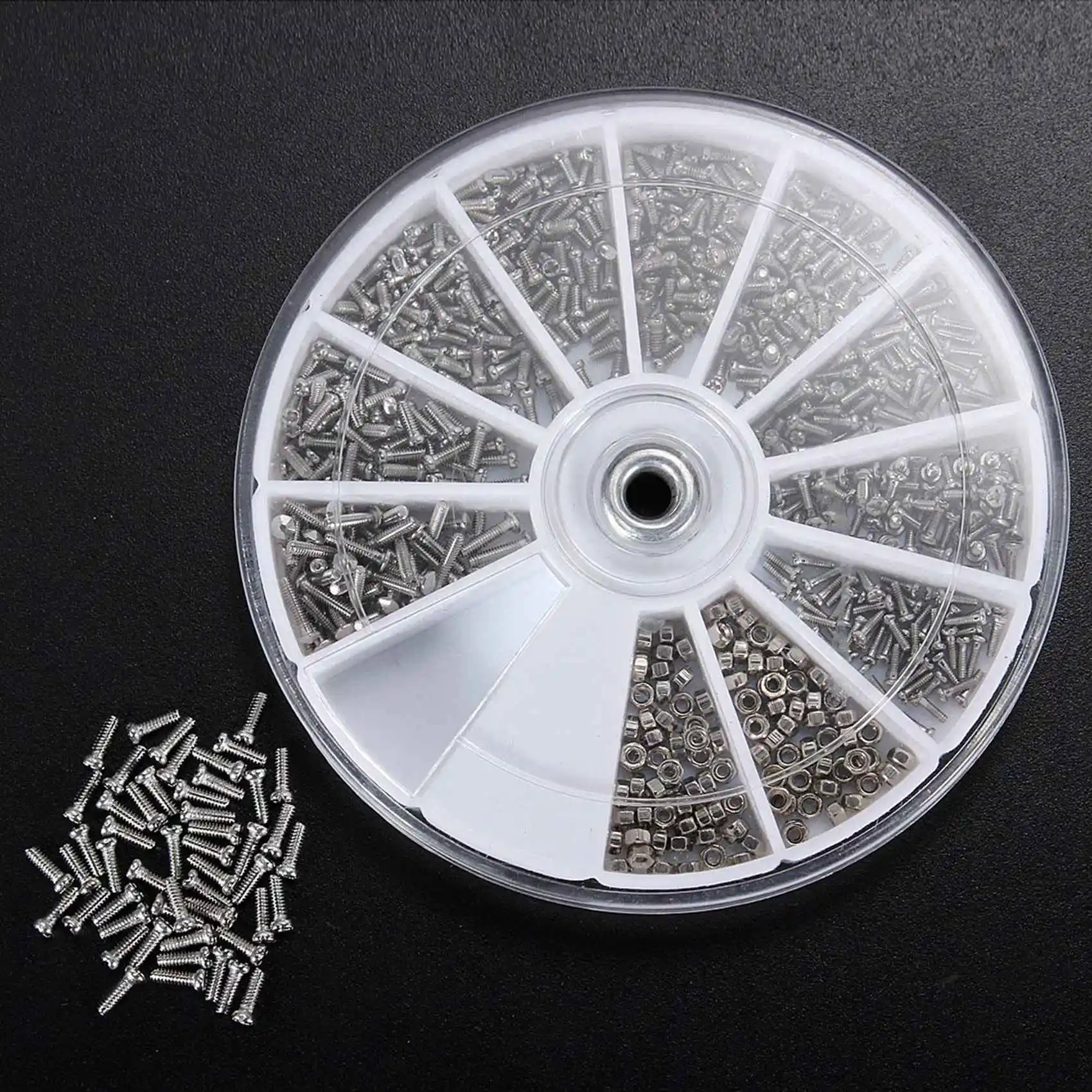 12 Styles 1800Pcs Stainless Steel Screws Set Machine Screws For PC Cell Phone Glasses-A77G