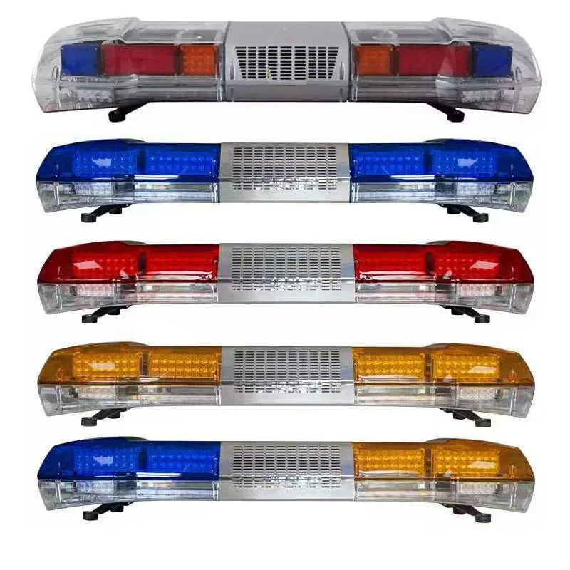 LED Traffic Warning Light Bars Emergency Warning Light for Ambulance Fire Waterproof Lightbar with 108W Siren and Speaker