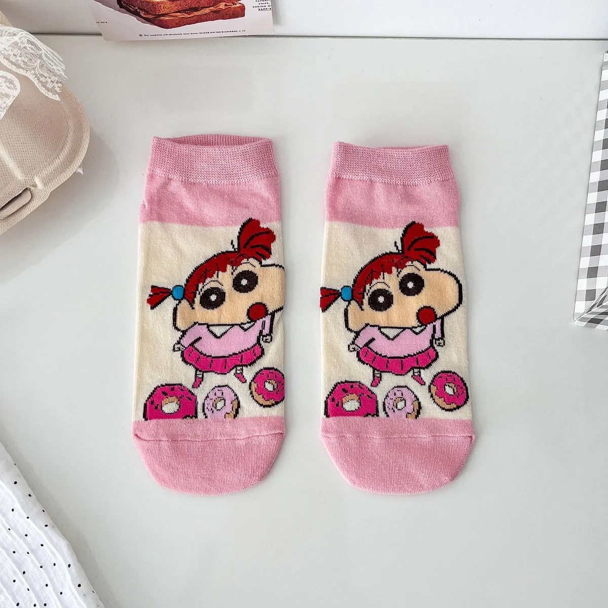 

5Pair For Crayon Shin-chan Socks Pochacco Kawaii Cartoon Summer New Anime Fashionable Soft Sweat-Absorbing and Breathable Cotton