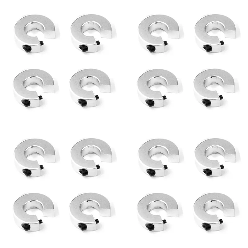 AT29-16Pcs SBR16 Linear Rail Stop Collars Aluminum Alloy Shaft Limit Fixing Rings With Screw,Linear Rail Shaft Stop Collars