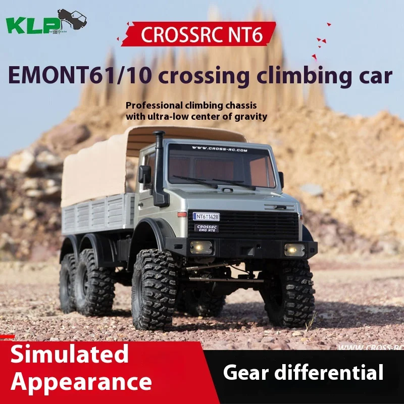 Crossrc Emo Nt6 Full Scale 1/10 Dual Speed Rc Off Road Model Vehicle 6x6 All Terrain Simulation Climbing Vehicle