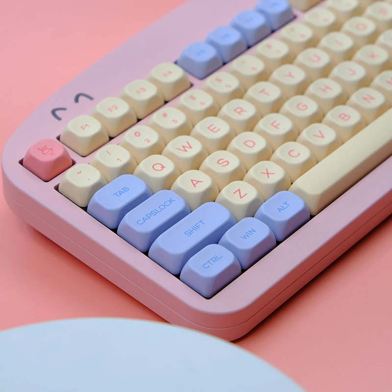 141 keys Marshmallow KOA Keycap PBT DYE Sublimation MOA Keycaps ISO 7U Japanese Korean Russian Key Caps For Mechanical Keyboard