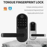 TT Lock Single Tongue Smart Lock Fingerprint/password/IC Card Unlock for Wooden Door Indoor Office Electronic Door Lock