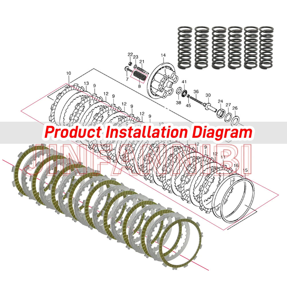 Clutch Steel Friction Plates & Cover Gasket Kit Set for Suzuki GSXR600 2008 2009