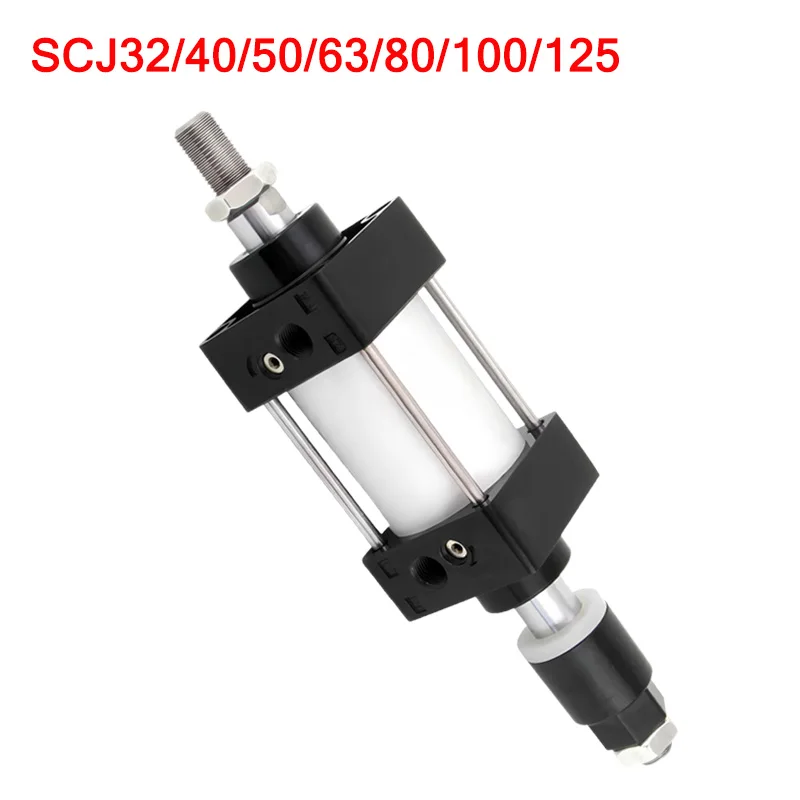 SCJ Adjustable Stroke Pneumatic Cylinder SCJ32/40/50/63/80/125mm Air Cylinder Piston Big Thrust 25/50/75/100/200/300mm Stroke