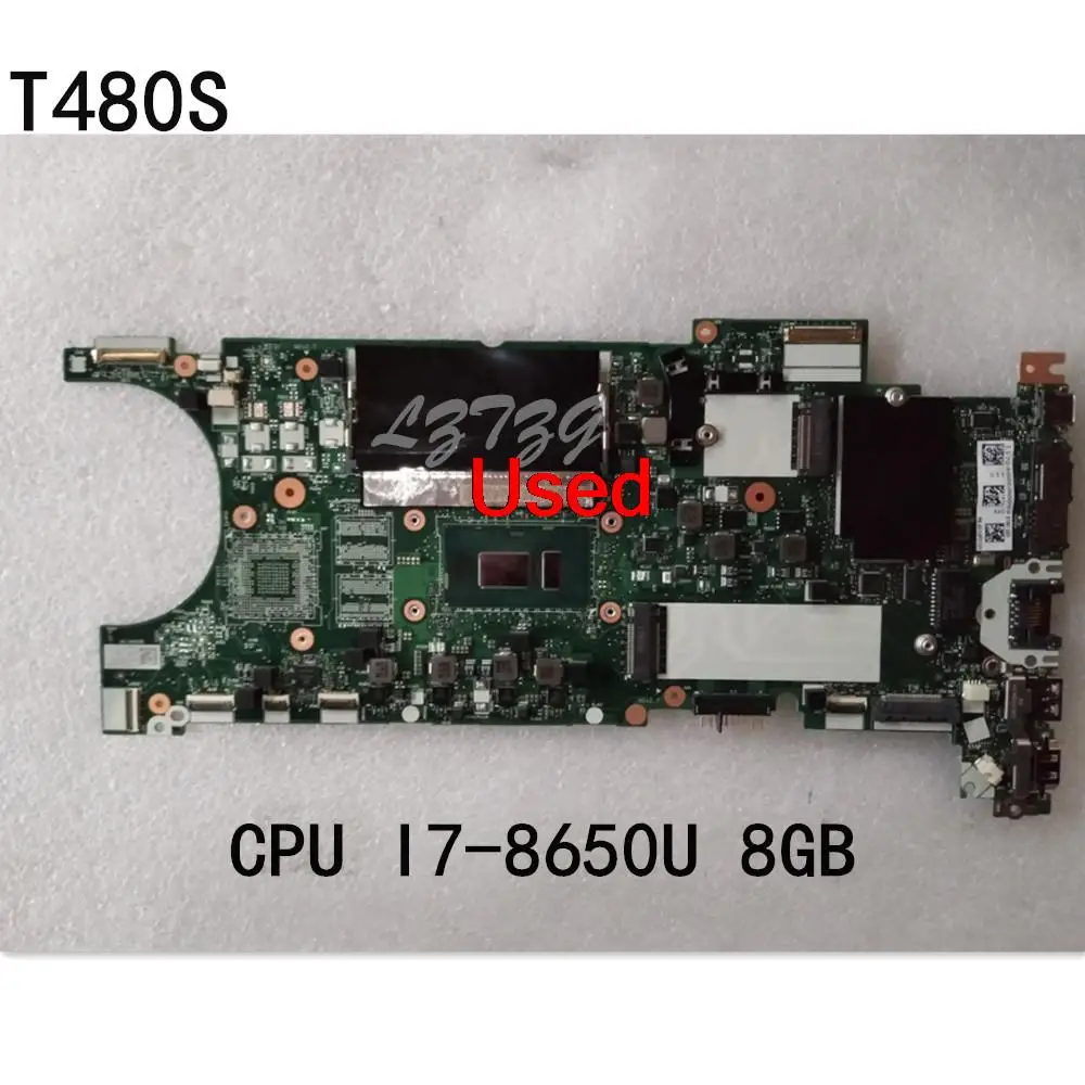 Used For Lenovo ThinkPad T480s Laptop Motherboard main board I7-8650U UMA 8G FRU 02HL854 01YU144 01LV626