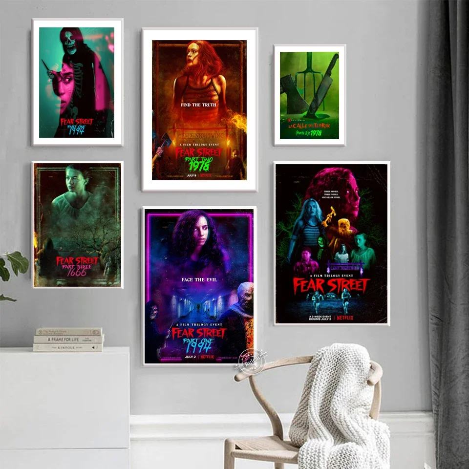 Póster de película Fear Street, lienzo impreso, pintura artística, cuadros de pared para decoración del hogar y la sala de estar