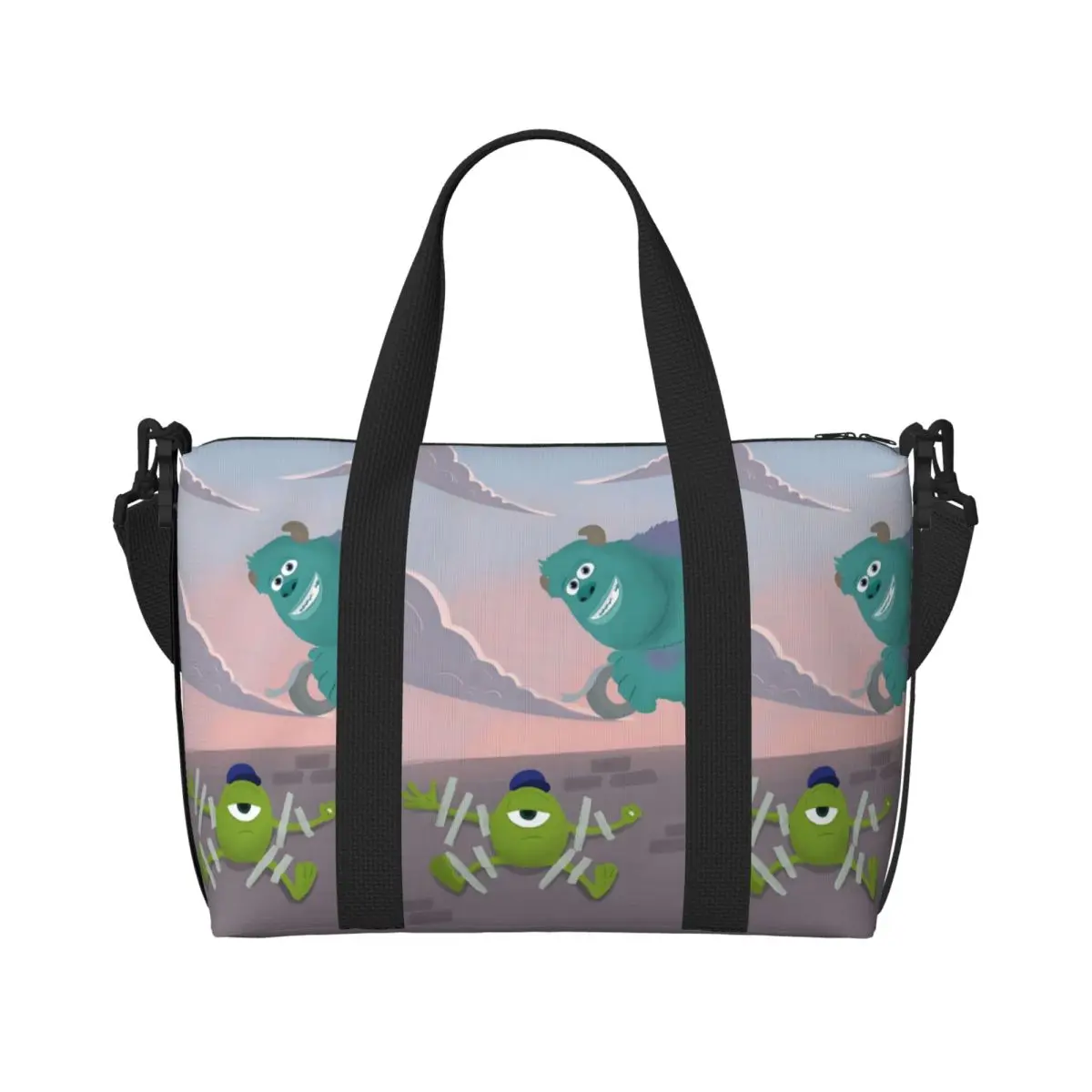 

Изготовленная на заказ сумка для покупок университета монстров, женская большая вместительная сумка для путешествий в стиле аниме, пляжные дорожные сумки для спортзала