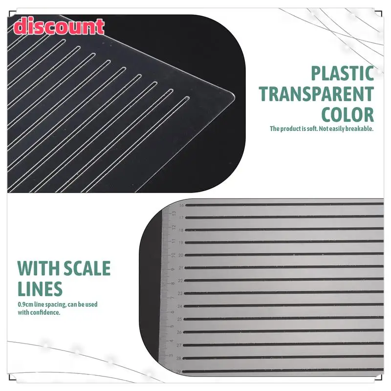 Classic-2 Pcs Plastic Straight Line Stencil Template For Journaling