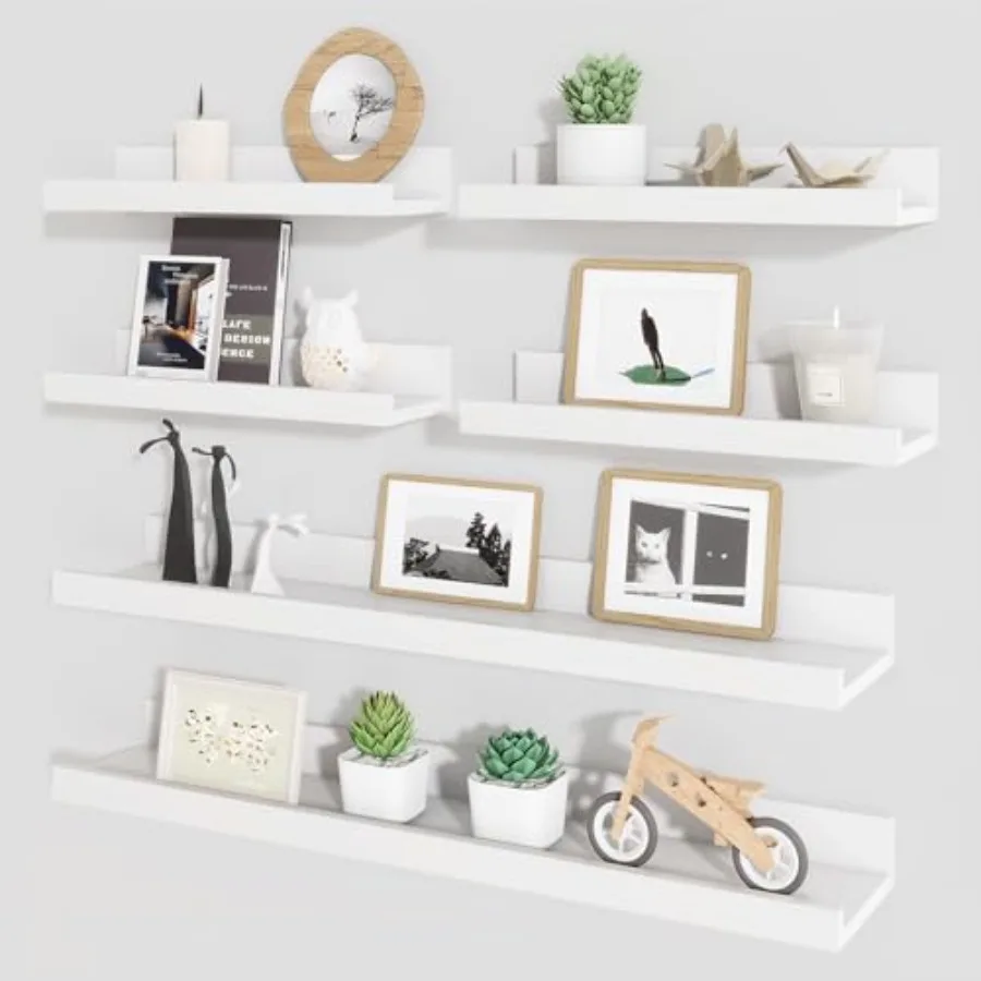 

Picture Ledge Shelf Floating Shelves for Wall Decor Storage Set of 6 24 inch Floating Wall Mounted Shelves Shelves with Lip for