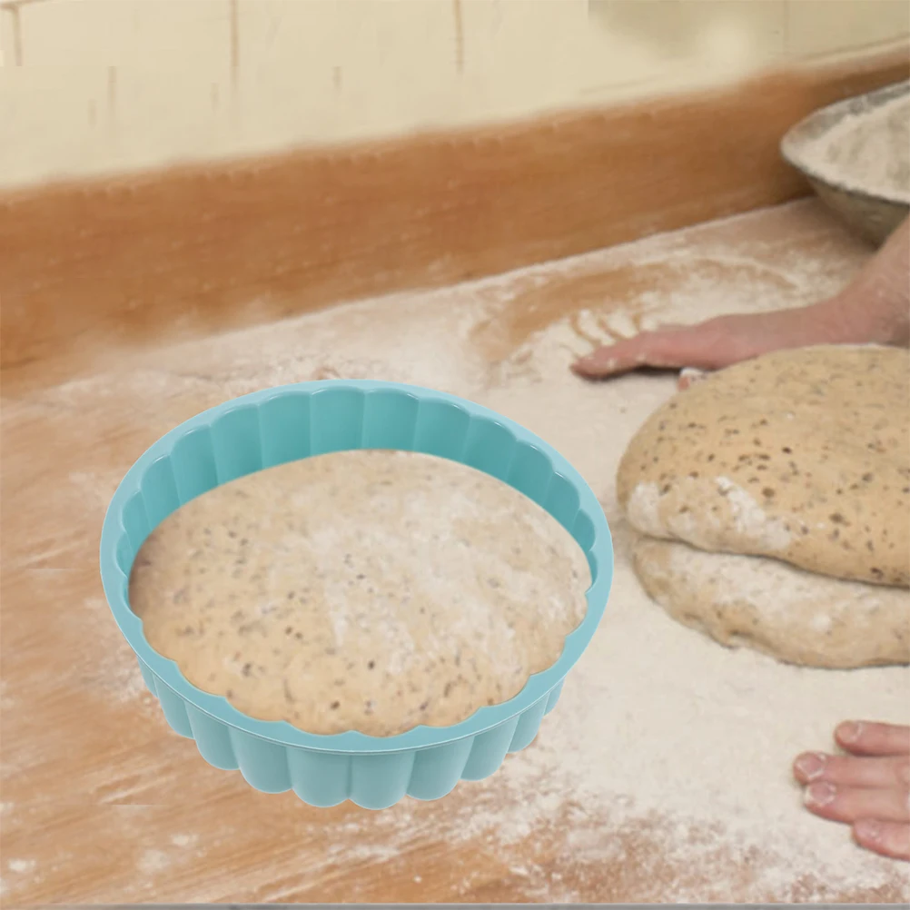 

2pcs 8inch Food Grade Silicone Cake Mold Heat Resistant Round Baking Pan for Dessert Easy Release Nonstick Gray