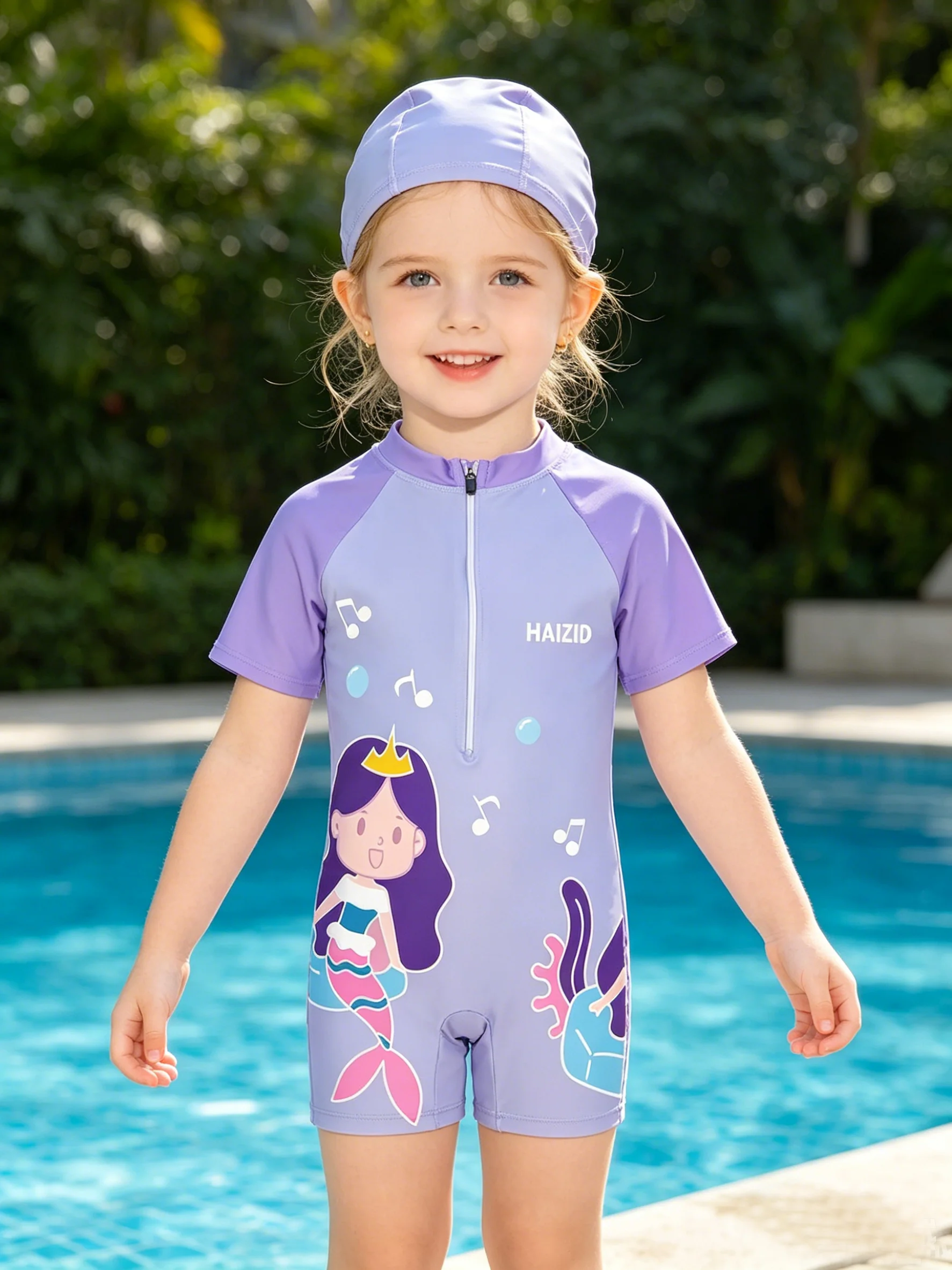 2-14Y Toddler Kids Child Boys Girls One Piece Swimsuit Swim Surf Beach Wear Astronaut Princess Mermaid Dino Print Bathing Suit