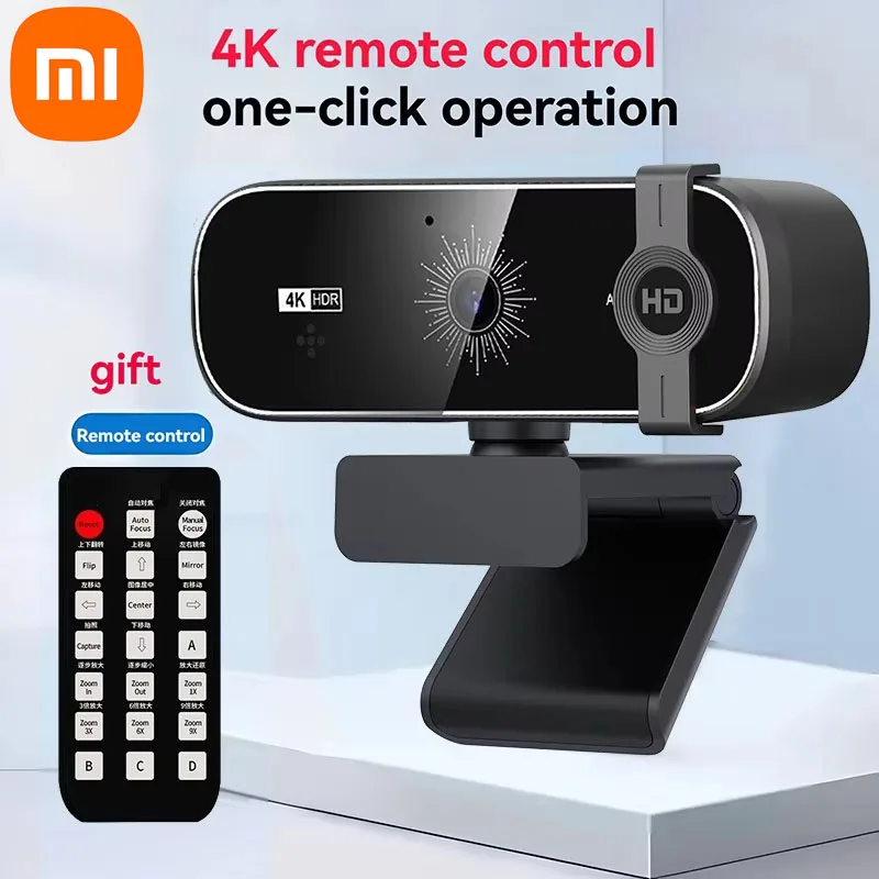 Xiaomi HD Webcam 4K Webcam ad alta definizione completa con microfono Webcam USB per videocamera di registrazione video per PC portatile con messa a fuoco automatica 1080P