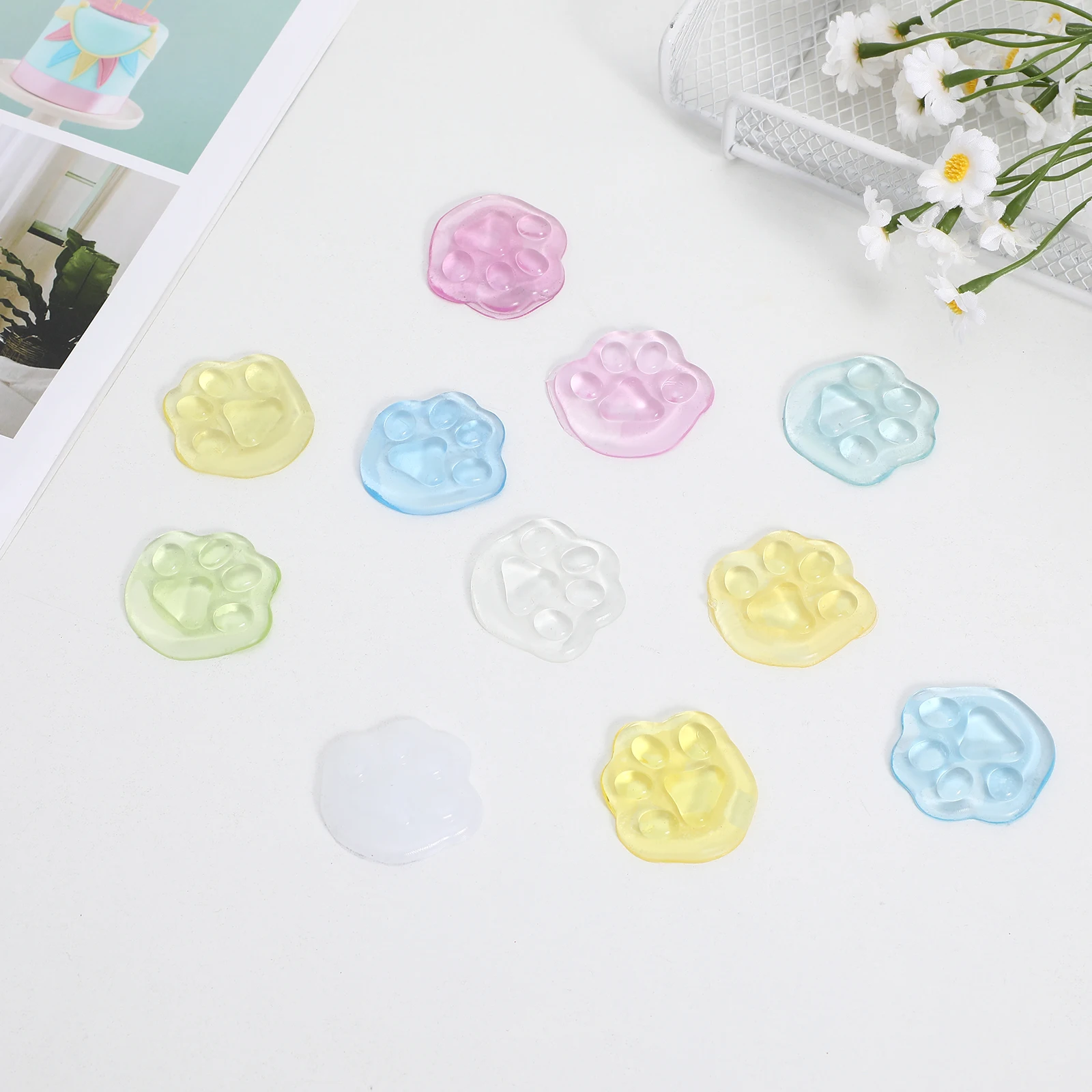 

50pcs Print Toys Squeezable Cat Claw Squishy Fidget Toy Party Favors Travel Home Novelty Stocking Stuffer Use