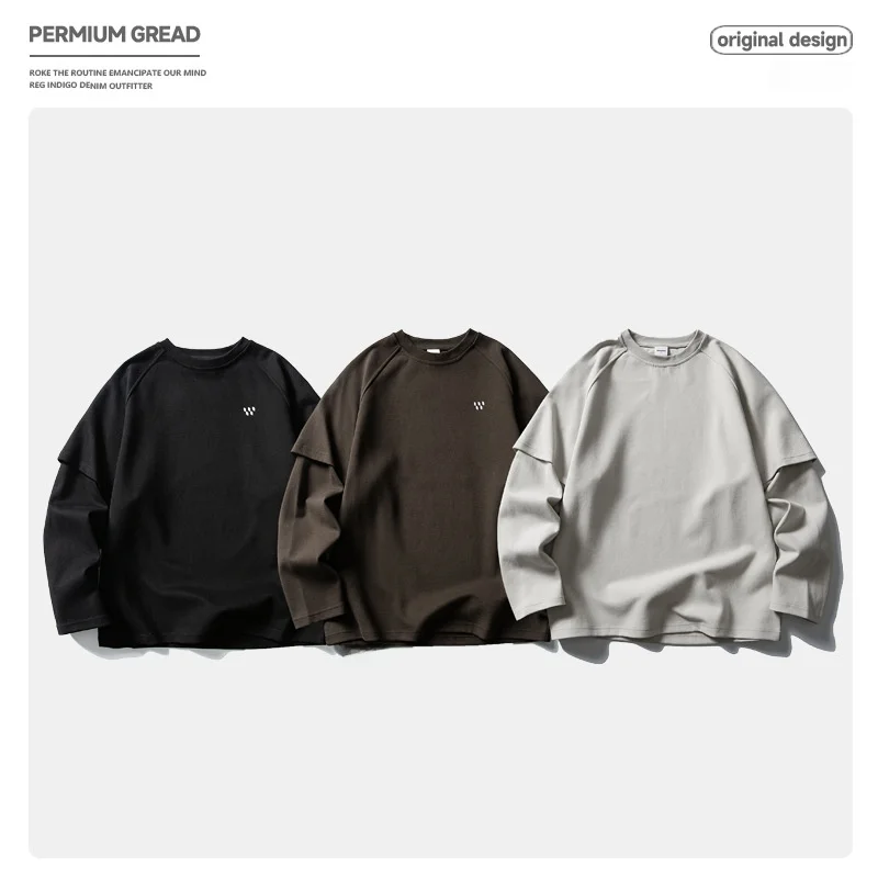 

Men's Loose Fit Hoodie Sweatirt round Ne Pullover Vintage Color oulder Drop Cuff Design Casual Comfortable