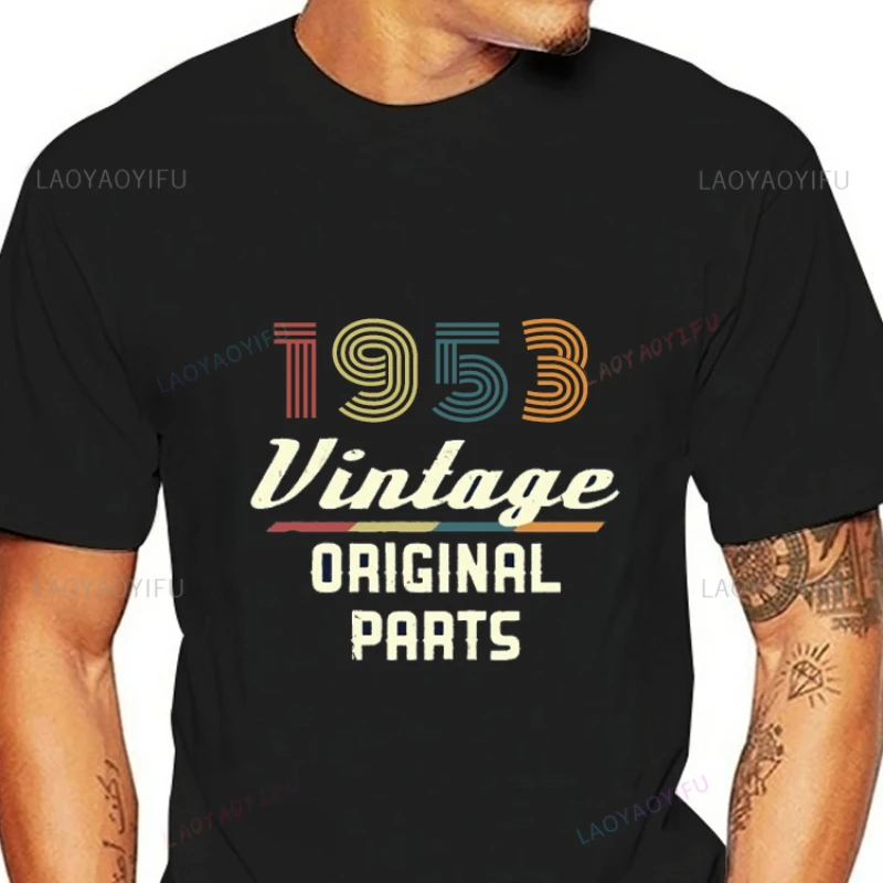 Made in 1953 T Shirts Dad and Grandpa Gift 71th Birthday  Unisex Tshirt   Born in Gift Serial T-Shirts  Vintage Men  Clothing