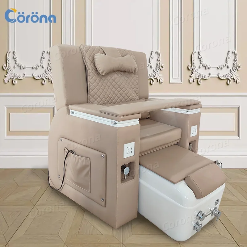 Luxury Comfortable Electric Reclining Foot Care Massage Manicure Pedicure Chair for Nail Salon