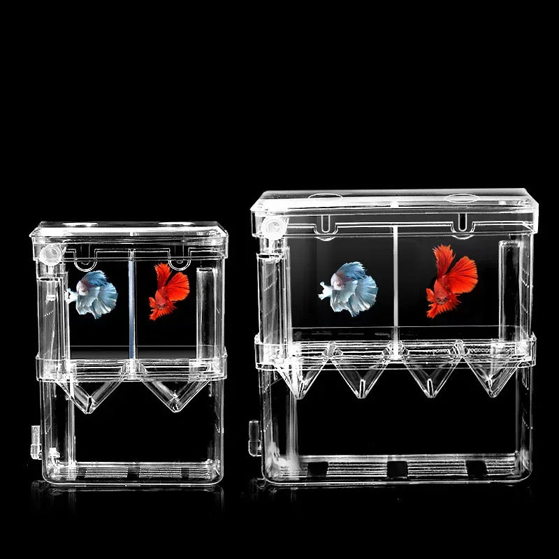 Aquarium Acrylic Breeder Box S/L/XL Fish Breeding Isolation Box Hatchery Fish Tank Divider Shrimp Clownfish Fish Injured acuario