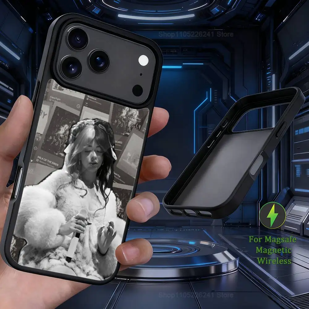 เคสโทรศัพท์แบบแม่เหล็กสำหรับชาร์จไร้สาย M-Melanie M-Martinez Singer สำหรับ iPhone 17,14,11,15,16,13,12,Pro,Max,รองรับ Magsafe,Plus,Mini